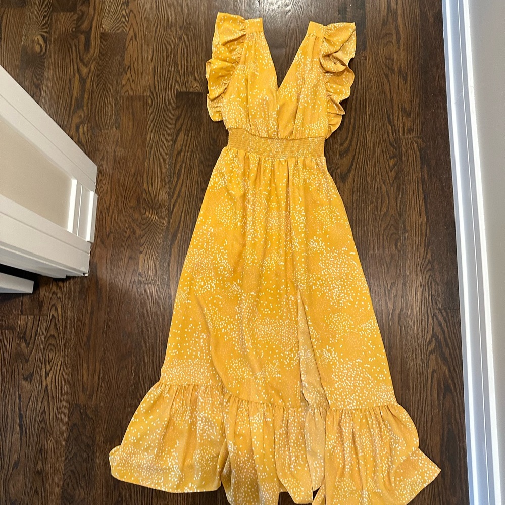 Express yellow maxi dress